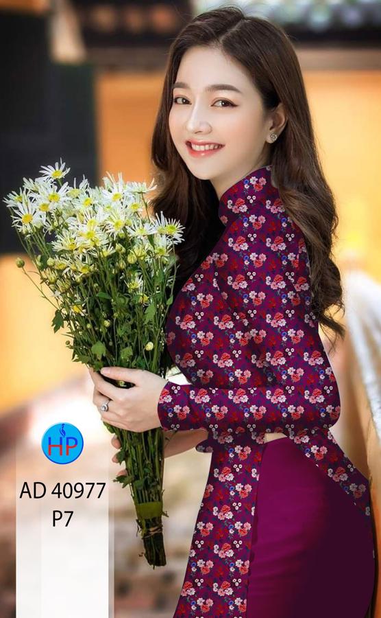 Vải Áo Dài Hoa Nhí AD 40977 12